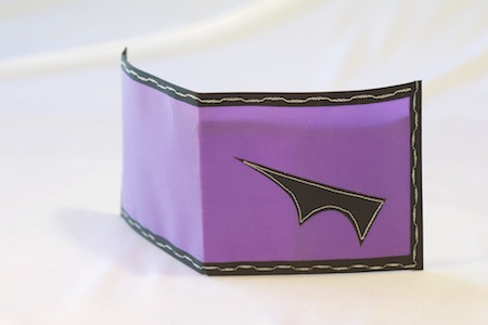 Pointy Wallet - Spendy model lavender with black trim