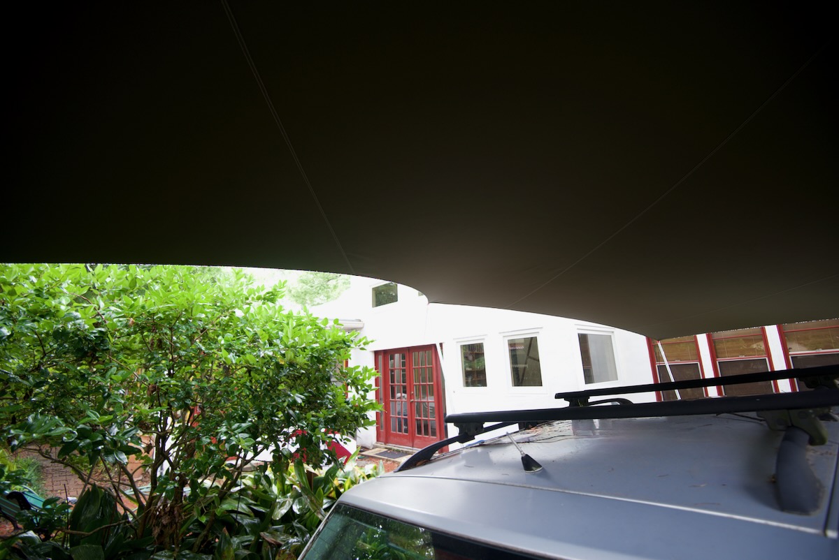 Ber and Mary car cover underside view