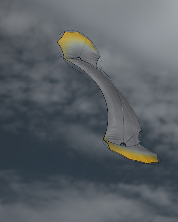 O2 Flame quadline kite by Tim Elverston