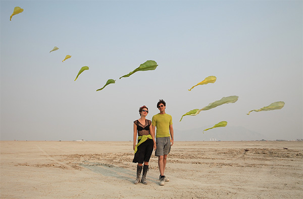 Tim Elverston and Ruth Whiting, kinetic artists and co-founders of WindFire Designs