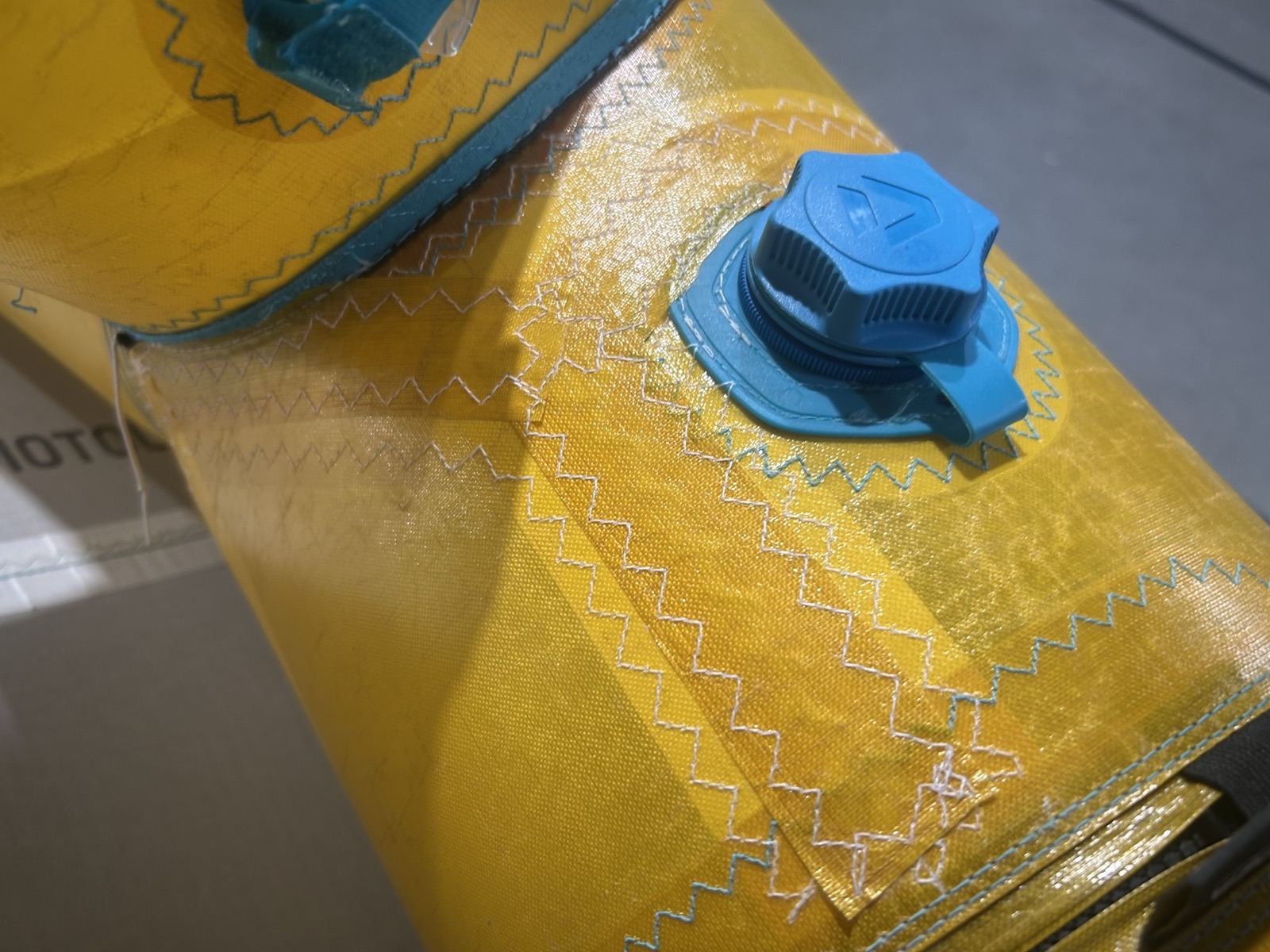 Aluula leading edge seam showing the double adhesive construction