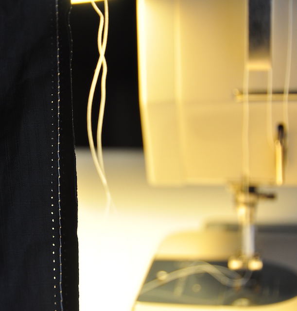 Close-up of the double-layered interior patch inside the leading edge