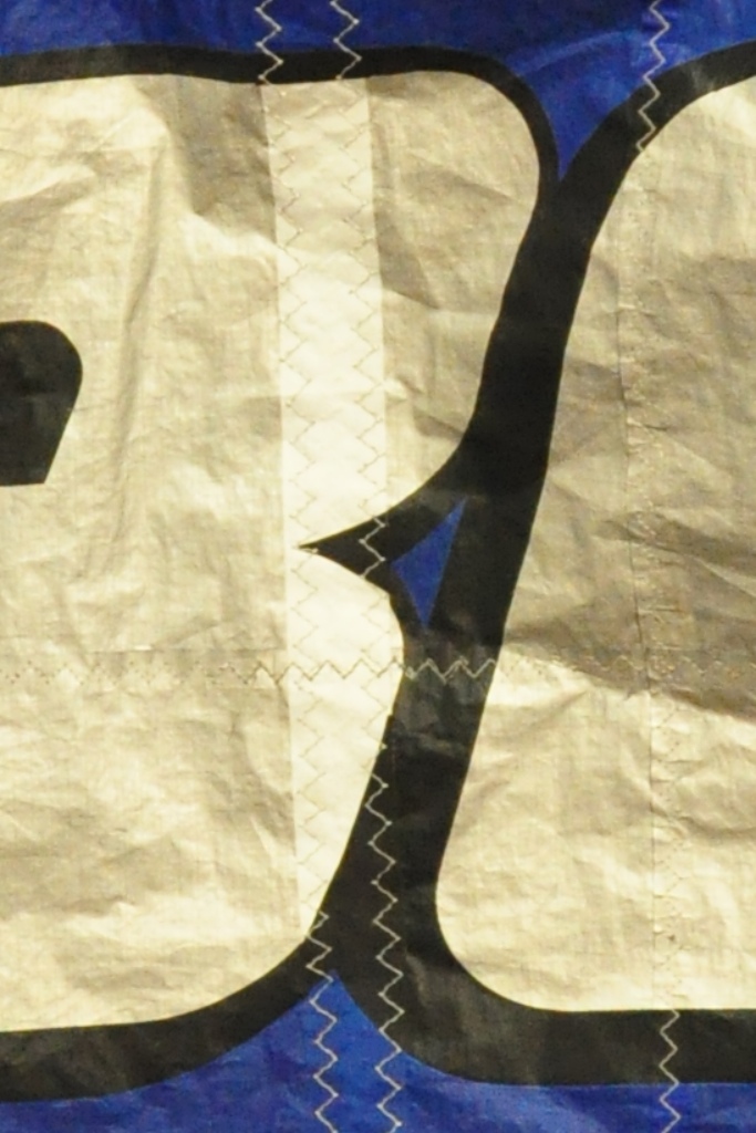 Graphics-preserving patch sewn onto the topside of a Best Waroo kite canopy