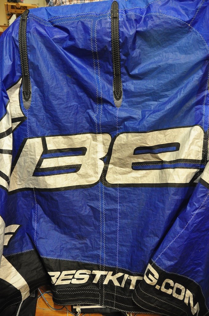 Close-up of the finished topside repair on the Best Waroo canopy